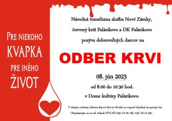 Odber krvi, DK Palárikovo